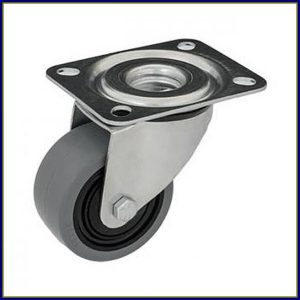 TLM-PAGU 100G-FO talpas forgó ipari kerék szürke nyommentes gumi 100 mm