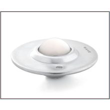 GG-KUB-22-BP / peremes, süllyeszthető, rögzítő furatos golyós görgő, préselt acéllemez házban, műanyag golyóval.