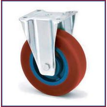 TLH-M4MPA 200G-FI / talpas fix villa, Lágy poliuretán futófelület(75º ShA), öntöttvas felni, golyóscsapágy, 800 Kg