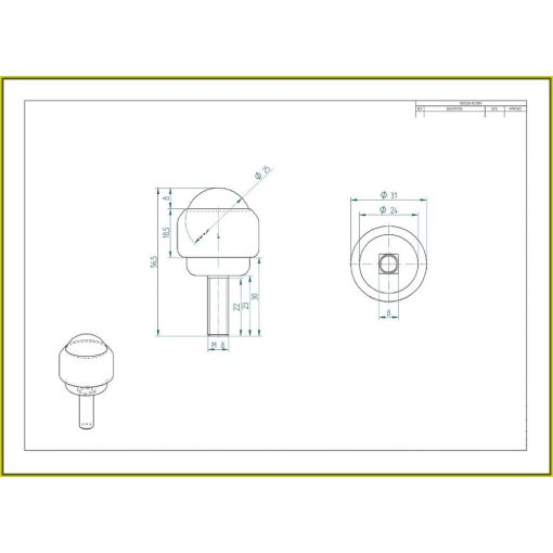 GG-KUT-25-PT / Golyós görgő, préselt acéllemez házban, menetes rögzítéssel, Műanyag golyóval