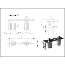 Fogadó konzol úszókapuhoz és tolókapuhoz 2 görgővel