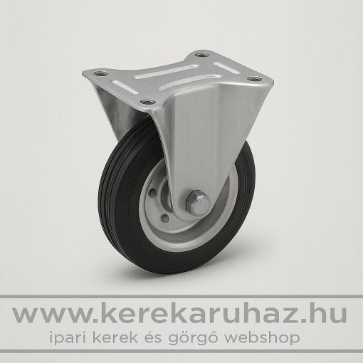 TLS-FEGU-200R-FI talpas fix ipari kerék 200 mm tömörgumi fémfelnivel