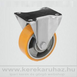   TLM-ALPU 080G-FI / talpas fix villa, PU futófelület, ALU felni, golyóscsapágy 200 Kg - nagy teherbírású ipari kerék