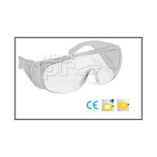 Védőszemüveg, víztiszta, karcálló, UV filter – 60400    