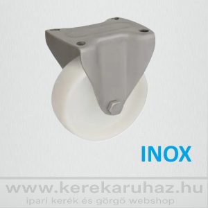   XTLS-POB 125S-FI / INOX talpas fix villa, poliamid kerék, siklócsapágy, 200 Kg