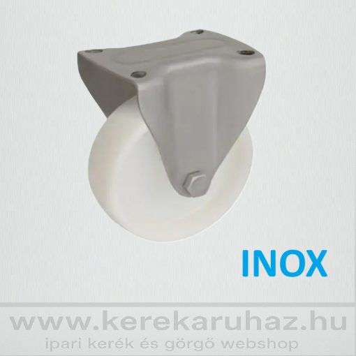 XTLS-POB 125S-FI / INOX talpas fix villa, poliamid kerék, siklócsapágy, 200 Kg