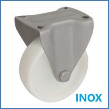 XTLS-POB 100S-FI / INOX talpas fix villa, poliamid kerék, siklócsapágy, 200 Kg