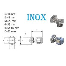 AFAX M20-INOX állítható forgáspont kör lappal szárnyas kapuhoz