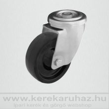 HFSH-TRMTW 100S-FO / Hőálló kerék, hátfuratos forgó villa, siklócsapágy    -40C°/+280 C°   160 Kg - Sütőkocsi kerék