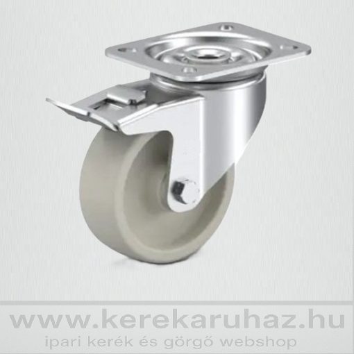 TLSH-CZC 125S-FE / talpas, forgó-fékes villa, hőálló kerék, siklócsapágy    -20C°/+150 C°   200 Kg