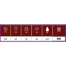 ALGU 300/30G -Fekete gumi futófelületű ipari kerék, alumínium felni, golyóscsapágy, 650 Kg