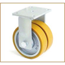 TLHED-DBS 350K FI / Extra nagy teherbírású, fix villa, DUPLA kerék, poliuretán futó, 4400 Kg