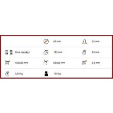 TLS-PAPU 080S-FO / talpas, forgó villás ipari kerék, PU futófelület, PA felni siklócsapágy 150 Kg