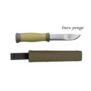 Kés-Mora 2000, inox penge, tokkal, zöld - MORAKNIV