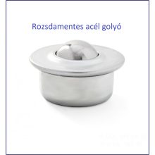 Peremes, süllyeszthető, golyós görgő préselt acéllemez házban, INOX acélgolyóval -GG-KU30-IK 
