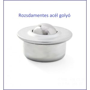 Peremes, süllyeszthető, golyós görgő préselt acéllemez házban, INOX acélgolyóval -GG-KU30-IK 