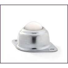 GG-KUA-15-AP / Golyós görgő, TALPAS, préselt acéllemez házban, rögzítő furattal, műanyag golyóval