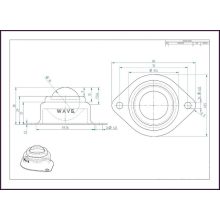 GG-KUA-30-AP / Golyósgörgő, TALPAS, préselt acéllemez házban, rögzítő furattal, műanyag golyóval