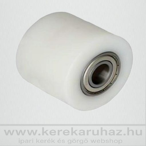 RG-78x78x20 PA - Poliamid raklapemelő görgő, golyóscsapágy, 600 Kg 