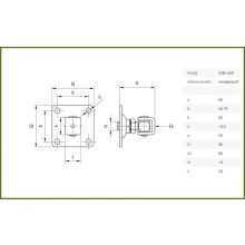 Forgáspont talpas állítható AFT M16, kapuzsanér.Szárnyaskapu zsanér AFT M16