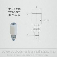 TKTG25X40- tolókapu támasztógörgő,poliamid M12