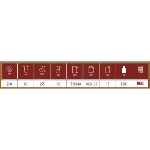 TLH-OVPU 200G-FO / Talpas forgó villa, öntöttvas felni, poliuretán futófelület, 1500 Kg