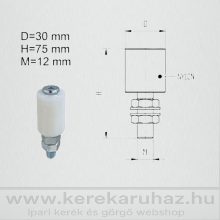 TKTG30X40- tolókapu támasztógörgő 30*40 mm fehér vagy fekete, M12