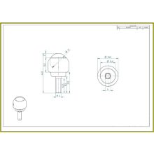 GG-KUT-19-PT / Golyósgörgő, préselt acéllemez házban, menetes rögzítéssel, Műanyag golyóval