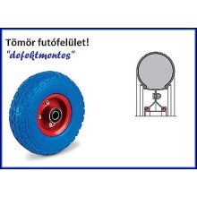 Molnárkocsi kerék PNTG 260/20G / TÖMÖR poliuretán futófelület (kék), fémfelni, golyóscsapágy 20 mm, teherbírás 100 Kg, 
