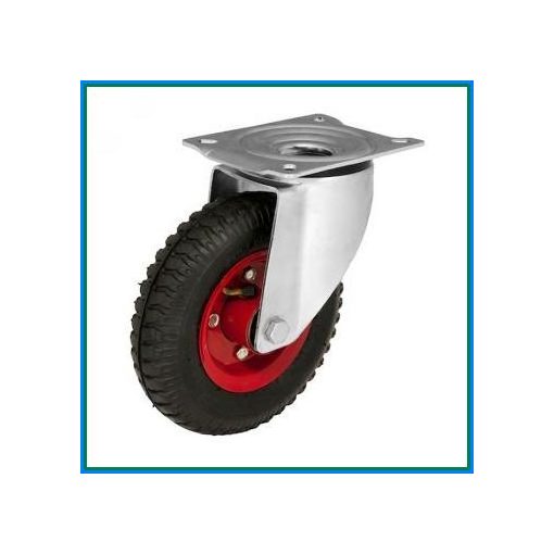 TLSL-PNE 220G-FO - talpas forgó villa, levegős kerék fémfelnivel, golyóscsapágy, 100 Kg