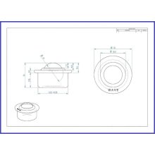 GG-KU30-I / peremes, süllyeszthető, golyósgörgő préselt INOX acéllemez házban, INOX acélgolyóval