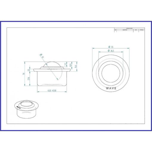 GG-KU30-I / peremes, süllyeszthető, golyósgörgő préselt INOX acéllemez házban, INOX acélgolyóval