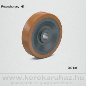   OVPU 200-50-50/25 H7 8 JS9  - Reteszhornyos ipari kerék  poliuretán futófelülettel.900 Kg
