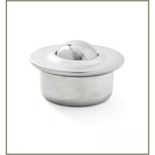 Golyós görgő préselt acéllemez házban, acélgolyóval GG-KU15 / peremes, süllyeszthető, 