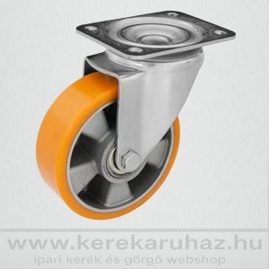   TLM-ALPU 150G-FO / Forgóvillás nagy teherbírású ipari kerék, PU futófelület, ALU felni, golyóscsapágy 500 Kg
