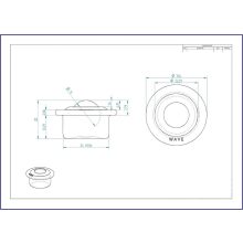 GG-KU15-IK / peremes, süllyeszthető, golyósgörgő préselt acéllemez házban, INOX acélgolyóval