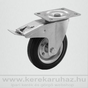 TLS-FEGU 200R-FE ipari kerék fékkel 230 kg teherbírás horganyzott acélfelni