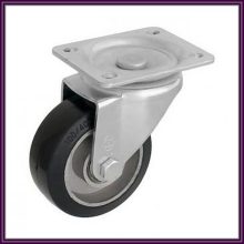 TLM-ALGU-100G-FE alumínium felnis elasztikus fekete gumis ipari kerék 100mm