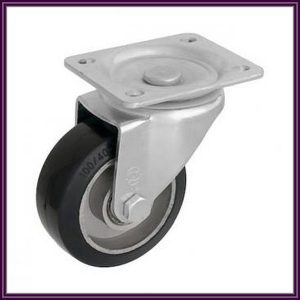   TLM-ALGU-100G-FE alumínium felnis elasztikus fekete gumis ipari kerék 100mm