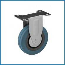 BTL-PG 100-FI / Intézményi kerék, fixvillás talpas, kék nyommentes gumi.