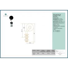 GG-KS-35-GL (bal) / Üveg szállító gumigolyó, menetes