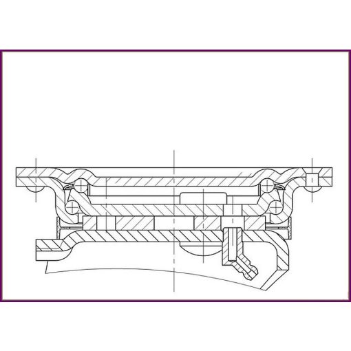 TLH-PA 200G-FO / Talpas forgó villa, poliamid kerék, golyóscsapágy, 1000 Kg