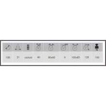 TLSH-CL 100S-FO / talpas forgó villa, szürke öntöttvas kerék, siklócsapágy, 100 Kg