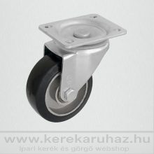 TLM-ALGU 080G-FO / talpas forgó villa, fekete gumi, ALU.felni, golyóscsapágy 150 Kg