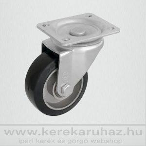   TLM-ALGU 080G-FO / talpas forgó villa, fekete gumi, ALU.felni, golyóscsapágy 150 Kg