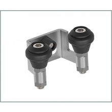 TKFVKG-80-2 görgős / tolókapu felsővezető, fogadó konzol, gumis görgővel -b80