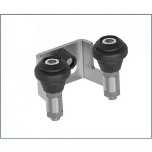   TKFVKG-80-2 görgős / tolókapu felsővezető, fogadó konzol, gumis görgővel -b80