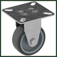 BTL-TPA 050S-FI / Intézményi kerék talpas fix villa, nyommentes szürke gumi futófelület, siklócsapágy.