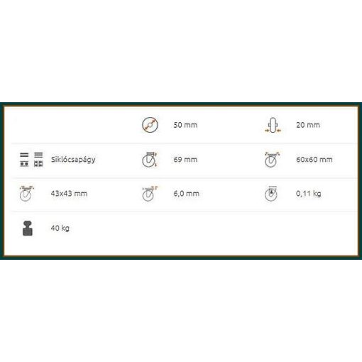 BTL-TPA 050S-FI / Intézményi kerék talpas fix villa, nyommentes szürke gumi futófelület, siklócsapágy.