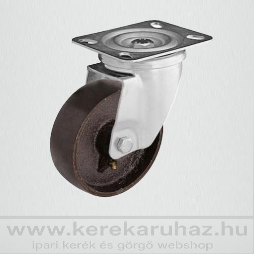 TLSH-TRTRZ 100S-FO / 100 mm talpas, forgó, hőálló, ÖNTVÉNY kerék, siklócsapágy -60C°/+300 C° 240 Kg